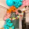 127PCS Tropical Balloon Arch Garland Kit, Teal Blue, Pink & Orange Balloons with Tropical Garland, Ocean & Hawaiian Theme Decorations